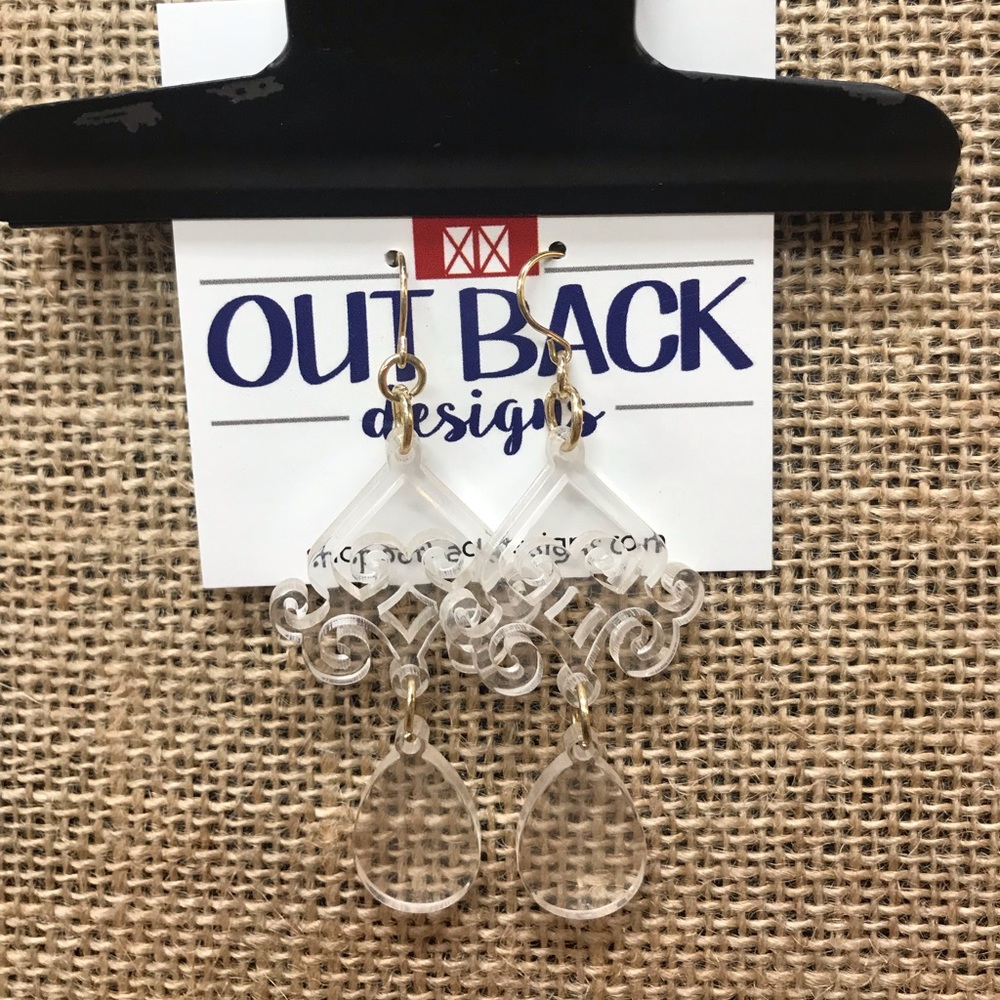 NWT Clear Acrylic Hypoallergenic Earrings